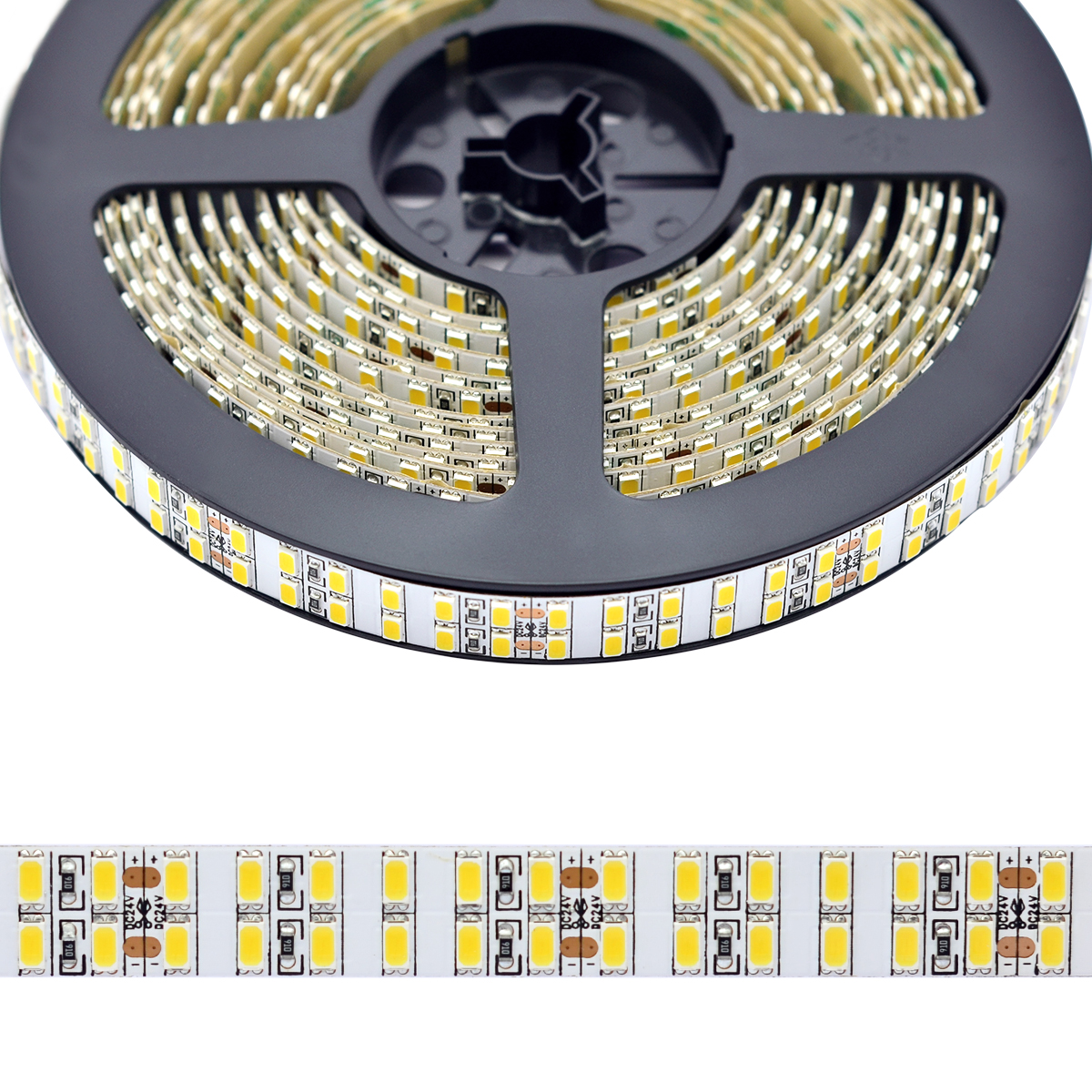 Dual Row Super Bright Series DC24V High CRI 5630SMD 240LEDs/m Flexible LED Strip Lights Dual Row Super Bright Series DC24V High CRI 5630SMD 240LEDs/m Flexible LED Strip Lights